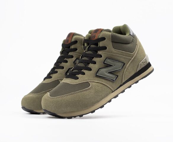 Зимние New Balance 574 Mid suede green