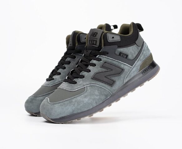 Зимние New Balance 574 Mid grey