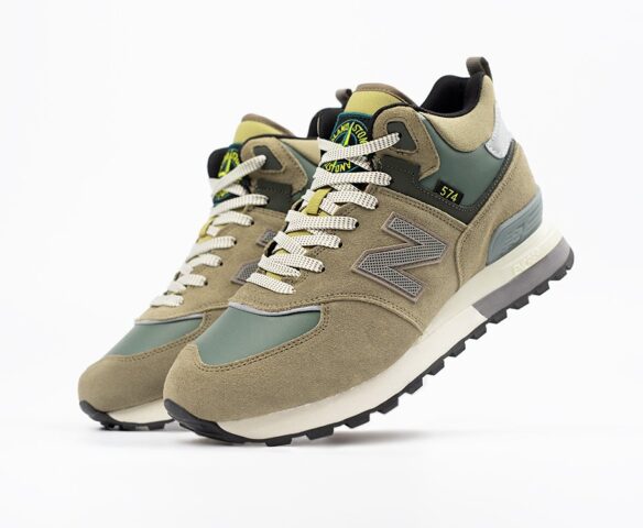 Зимние New Balance 574 Mid green