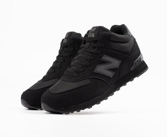 Зимние New Balance 574 Mid all black