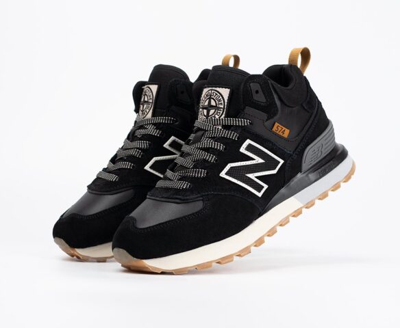 Зимние New Balance 574 Mid черные