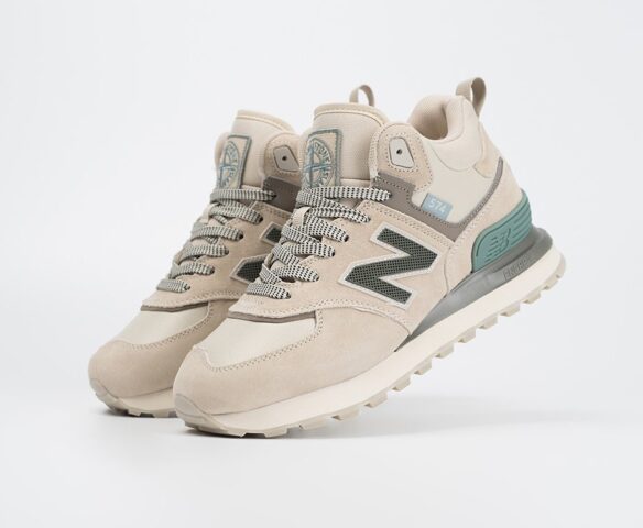 Зимние New Balance 574 Mid wmn beige